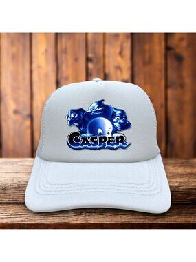 Casper The Friendly Ghost Mens Trucker Hat White 90s Nostalgic Movie Ball Cap